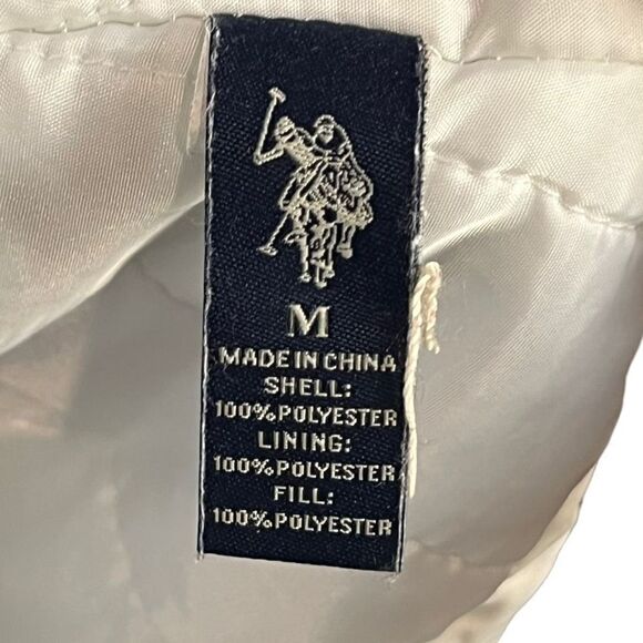 U.S. Polo Assn Women's White Hooded Ski Coat Size Medium Full Zip - Picture 10 of 10